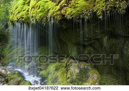 Mossy waterfall, Wutachschlucht gorge, Black Forest, Baden-Wurttemberg, Germany, Europe View Large Photo Image Stock Image - Mossy waterfall, Wutachschlucht gorge, Black Forest, Baden-Wurttemberg, Germany, Europe. Fotosearch