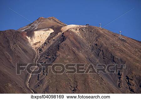 Mount Pico del Teide with cable car, Teide National Park, Tenerife, Canary Islands, Spain, Europe View Large Photo Image Stock Photo - Mount Pico del Teide with cable car, Teide National Park, Tenerife, Canary Islands, Spain, Europe. Fotosearch