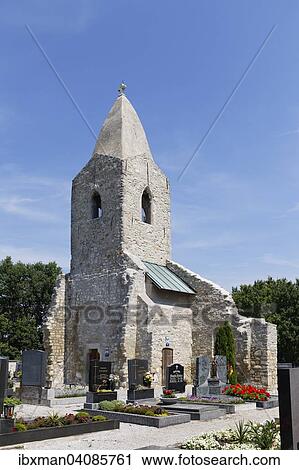 Stock Image - Mountain Church, Leithaprodersdorf, Northern Burgenland, Burgenland, Austria, Europe. Fotosearch