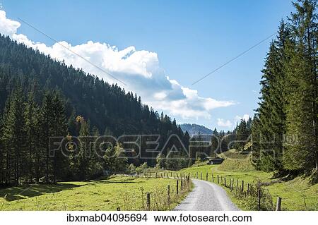 Mountain landscape with alpine cabin, Valepp valley, Spitzingsee, Bavaria, Germany, Europe View Large Photo Image Picture - Mountain landscape with alpine cabin, Valepp valley, Spitzingsee, Bavaria, Germany, Europe. Fotosearch