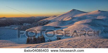 Mountains at sunset in winter, Sibillini Mountains National Park, Umbria, Italy, Europe View Large Photo Image Stock Image - Mountains at sunset in winter, Sibillini Mountains National Park, Umbria, Italy, Europe. Fotosearch