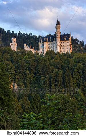 Neuschwanstein Castle, Schwangau, Ostallgau, Allgau, Swabia, Bavaria, Germany, Europe View Large Photo Image Stock Photograph - Neuschwanstein Castle, Schwangau, Ostallgau, Allgau, Swabia, Bavaria, Germany, Europe. Fotosearch