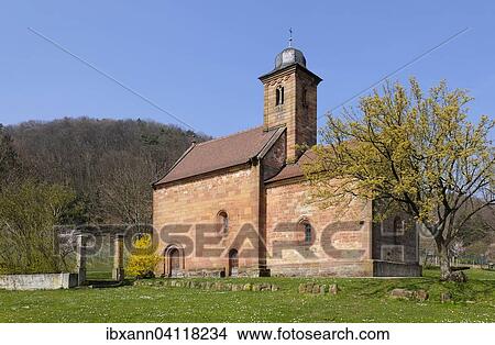 Picture - Nicholas chapel, Klingenmunster Palatinate Rhineland-Palatinate, Germany, Europe. Fotosearch
