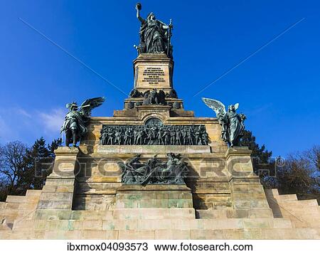 Niederwald Monument, UNESCO World Heritage Site, Rudesheim am Rhein, Rhine Gorge, Hesse, Germany, Europe View Large Photo Image Stock Image - Niederwald Monument, UNESCO World Heritage Site, Rudesheim am Rhein, Rhine Gorge, Hesse, Germany, Europe. Fotosearch