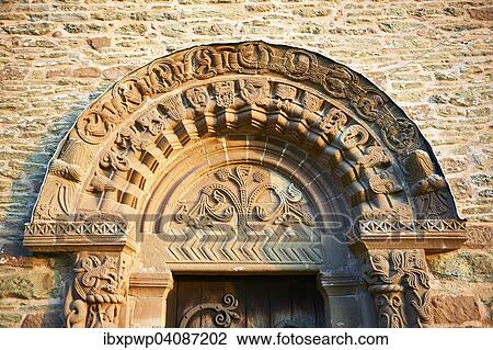 Norman Romanesque relief sculptures of dragons and mythical creatures, circa 1140, South doorway of Church of St Mary and St David, Kilpeck, Herefordshire, England, United Kingdom, Europe View Large Photo Image Stock Image - Norman Romanesque relief sculptures of dragons and mythical creatures, circa 1140, South doorway of Church of St Mary and St David, Kilpeck, Herefordshire, England, United Kingdom, Europe. Fotosearch