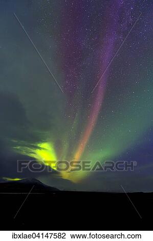 Northern Lights with mountains, Reykholt, Iceland, Europe View Large Photo Image Stock Image - Northern Lights with mountains, Reykholt, Iceland, Europe. Fotosearch