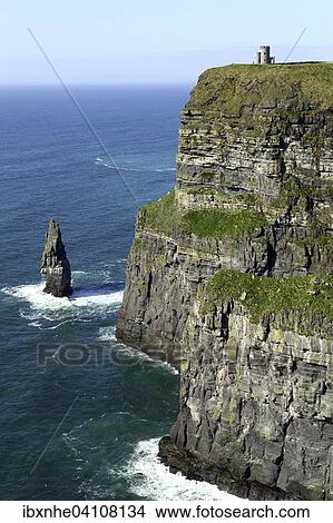 O'Brien's Tower, Cliffs of Moher, County Clare, Ireland, Europe View Large Photo Image Picture - O'Brien's Tower, Cliffs of Moher, County Clare, Ireland, Europe. Fotosearch