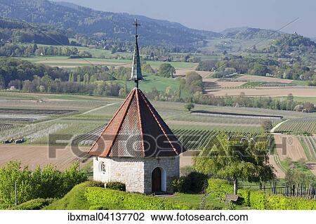 Stock Image - Olbergkapelle chapel, near Ehrenstetten, Baden, Markgraflerland region, Black Forest, Baden-Wurttemberg, Germany, Europe. Fotosearch