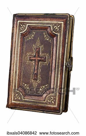 Stock Image - Old Christian prayer book. Fotosearch
