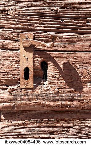 Stock Photograph - Old door, historic centre, Baska, Krk, Croatia, Europe. Fotosearch