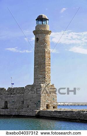 Old lighthouse in the harbor, Rethymno, Crete, Greece, Europe View Large Photo Image Stock Image - Old lighthouse in the harbor, Rethymno, Crete, Greece, Europe. Fotosearch