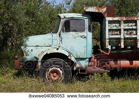 Stock Image - Old rusty trucks, Agios Nikolaos, Peloponnese, Greece, Europe. Fotosearch