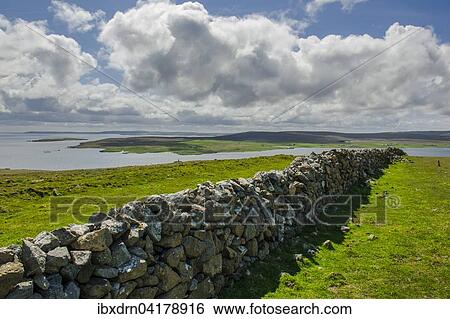 Old stone wall, former fencing of fields and pastures, Unst, Shetland Islands, Scotland, United Kingdom, Europe View Large Photo Image Stock Photograph - Old stone wall, former fencing of fields and pastures, Unst, Shetland Islands, Scotland, United Kingdom, Europe. Fotosearch