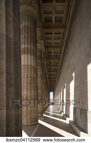 Outer portico of Walhalla Temple, Donaustauf, Upper Palatinate, Bavaria, Germany, Europe View Large Photo Image Stock Photo - Outer portico of Walhalla Temple, Donaustauf, Upper Palatinate, Bavaria, Germany, Europe. Fotosearch