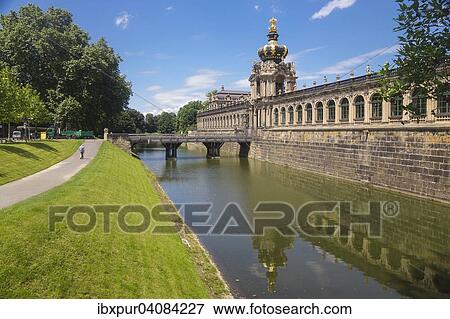 Outside view of the Kronentor, Zwinger, Dresden, Saxony, Germany, Europe View Large Photo Image Stock Photo - Outside view of the Kronentor, Zwinger, Dresden, Saxony, Germany, Europe. Fotosearch