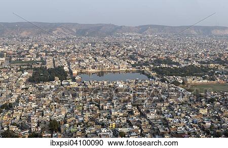 Overlooking Tal Katora Lake and City of Jaipur, from Nahargarh Fort, Rajasthan, India, Asia View Large Photo Image Stock Image - Overlooking Tal Katora Lake and City of Jaipur, from Nahargarh Fort, Rajasthan, India, Asia. Fotosearch