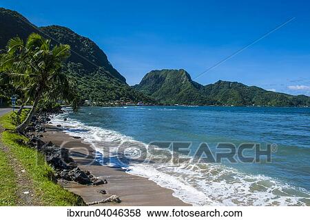 Pago Pago Harbor Tutuila American Samoa Oceania Stock Photo Ibxrun Fotosearch