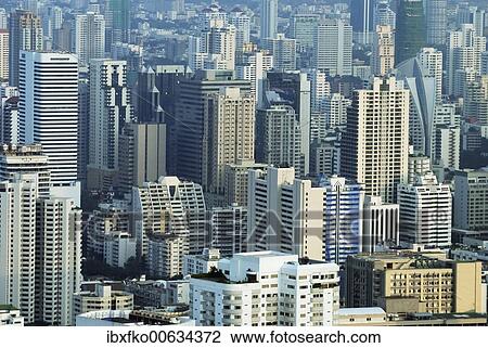 Panorama with skyscrapers, Bangkok, Thailand, Asia View Large Photo Image Stock Image - Panorama with skyscrapers, Bangkok, Thailand, Asia. Fotosearch