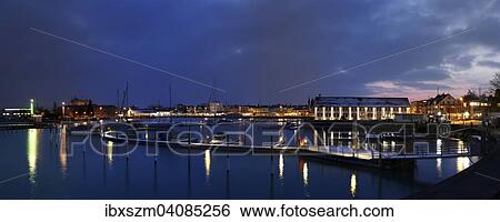 Panoramic view of the harbour, evening view, Romanshorn, Canton of Thurgau, Switzerland, Europe View Large Photo Image Stock Photograph - Panoramic view of the harbour, evening view, Romanshorn, Canton of Thurgau, Switzerland, Europe. Fotosearch