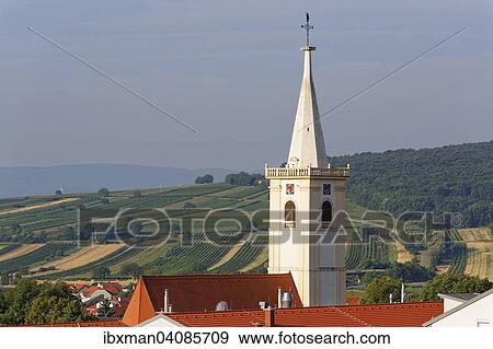 Stock Photo - Parish Church, Grosshoflein, Northern Burgenland, Burgenland, Austria, Europe. Fotosearch