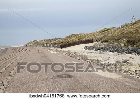 Paved beach in front of dunes, coastal protection, Wangerooge, East Frisian Island, East Frisia, Lower Saxony, Germany, Europe View Large Photo Image Stock Photo - Paved beach in front of dunes, coastal protection, Wangerooge, East Frisian Island, East Frisia, Lower Saxony, Germany, Europe. Fotosearch