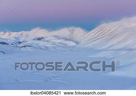 Piano Grande of Castelluccio di Norcia at sunset in winter, Sibillini Mountains National Park, Umbria, Italy, Europe View Large Photo Image Stock Image - Piano Grande of Castelluccio di Norcia at sunset in winter, Sibillini Mountains National Park, Umbria, Italy, Europe. Fotosearch