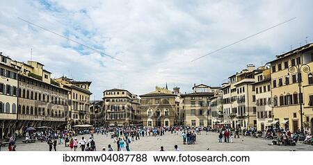 Piazza Santa Croce, Florence, Tuscany, Italy, Europe View Large Photo Image Stock Photo - Piazza Santa Croce, Florence, Tuscany, Italy, Europe. Fotosearch