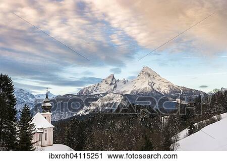 Pilgrimage church of Maria Gern in winter, Watzmann behind, Berchtesgaden District, Bavaria, Germany, Europe View Large Photo Image Stock Image - Pilgrimage church of Maria Gern in winter, Watzmann behind, Berchtesgaden District, Bavaria, Germany, Europe. Fotosearch
