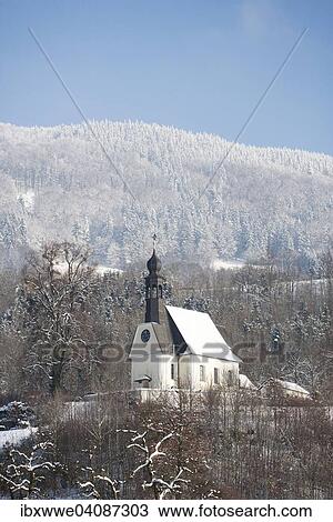 Stock Image - Pilgrimage church of Maria Hilf, Mondsee, Salzkammergut, Upper Austria, Austria, Europe. Fotosearch