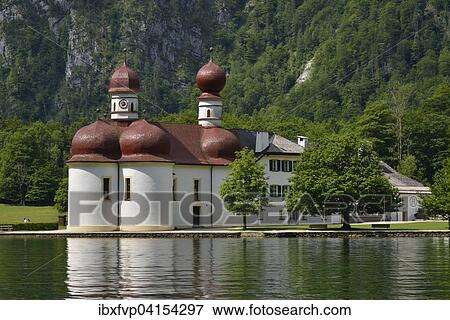 Pilgrimage church of St. Bartholomew on lake Konigssee, Upper Bavaria, Bavaria, Germany, Europe View Large Photo Image Stock Photo - Pilgrimage church of St. Bartholomew on lake Konigssee, Upper Bavaria, Bavaria, Germany, Europe. Fotosearch
