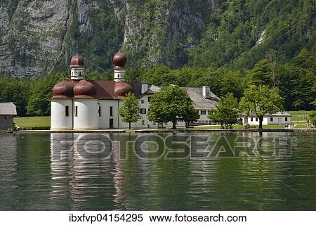 Pilgrimage church of St. Bartholomew on lake Konigssee, Upper Bavaria, Bavaria, Germany, Europe View Large Photo Image Stock Photography - Pilgrimage church of St. Bartholomew on lake Konigssee, Upper Bavaria, Bavaria, Germany, Europe. Fotosearch