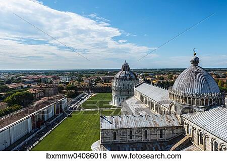Pisa Cathedral and Baptistery, Battistero, Santa Maria Assunta, Piazza del Duomo or Piazza dei Miracoli, Pisa, Tuscany, Italy, Europe View Large Photo Image Stock Photo - Pisa Cathedral and Baptistery, Battistero, Santa Maria Assunta, Piazza del Duomo or Piazza dei Miracoli, Pisa, Tuscany, Italy, Europe. Fotosearch