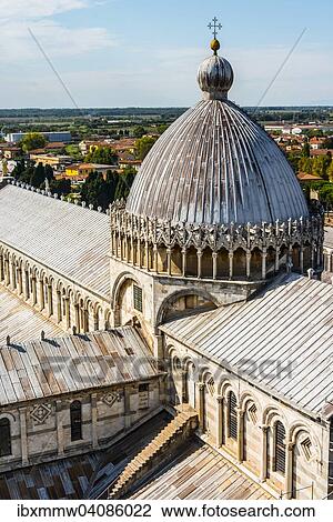 Stock Image - Pisa Cathedral, Santa Maria Assunta, Piazza del Duomo or Piazza dei Miracoli, Pisa, Tuscany, Italy, Europe. Fotosearch