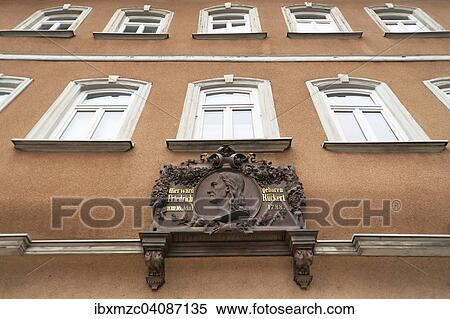 Plaque for Friedrich Ruckert, German poet, at his birthplace, Schweinfurt, Lower Franconia, Bavaria, Germany, Europe View Large Photo Image Stock Photography - Plaque for Friedrich Ruckert, German poet, at his birthplace, Schweinfurt, Lower Franconia, Bavaria, Germany, Europe. Fotosearch