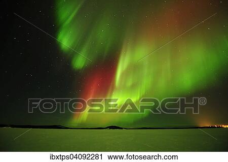 Polar lights, Aurora borealis, above the frozen Lake Inari, Lapland, Finland, Europe View Large Photo Image Stock Image - Polar lights, Aurora borealis, above the frozen Lake Inari, Lapland, Finland, Europe. Fotosearch