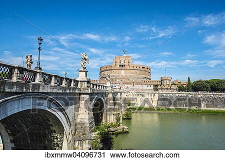 Ponte Sant'Angelo and Castel Sant'Angelo, Rome, Lazio, Italy, Europe View Large Photo Image Stock Image - Ponte Sant'Angelo and Castel Sant'Angelo, Rome, Lazio, Italy, Europe. Fotosearch