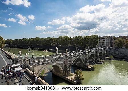 Ponte Sant'Angelo, Rome, Lazio, Italy, Europe View Large Photo Image Stock Photo - Ponte Sant'Angelo, Rome, Lazio, Italy, Europe. Fotosearch