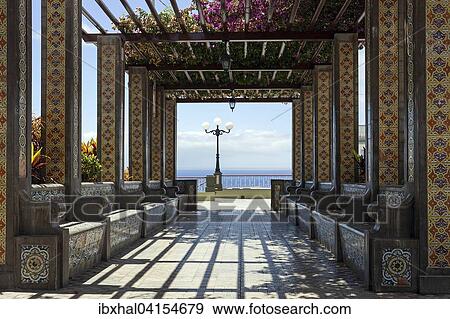 Portico in the Plaza Espana, Tazacorte, La Palma, Canary Islands, Spain, Europe View Large Photo Image Stock Photo - Portico in the Plaza Espana, Tazacorte, La Palma, Canary Islands, Spain, Europe. Fotosearch