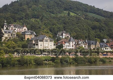 Private residences along the Neckar river, Heidelberg, Baden-Wurttemberg, Germany, Europe View Large Photo Image Stock Image - Private residences along the Neckar river, Heidelberg, Baden-Wurttemberg, Germany, Europe. Fotosearch