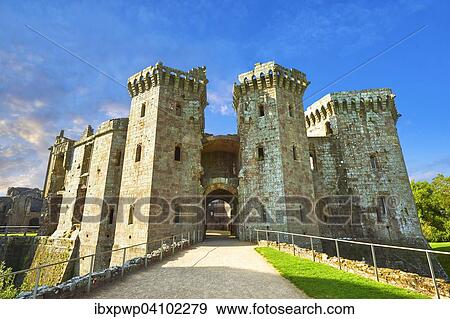 Raglan Castle, Castell Rhaglan, late medieval castle built in the mid 15th century, near the village of Raglan, Monmouthshire, Wales, United Kingdom, Europe View Large Photo Image Stock Photo - Raglan Castle, Castell Rhaglan, late medieval castle built in the mid 15th century, near the village of Raglan, Monmouthshire, Wales, United Kingdom, Europe. Fotosearch