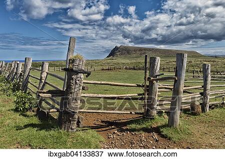 Rano Raraku volcano, Rapa Nui National Park, Unesco World Heritage Site, Easter Island, Chile, South America View Large Photo Image Stock Photo - Rano Raraku volcano, Rapa Nui National Park, Unesco World Heritage Site, Easter Island, Chile, South America. Fotosearch