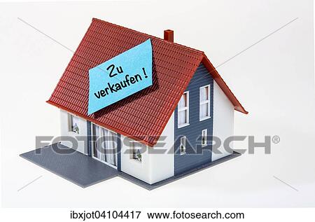 Real estate symbol, house for sale, German language View Large Photo Image Stock Photo - Real estate symbol, house for sale, German language. Fotosearch