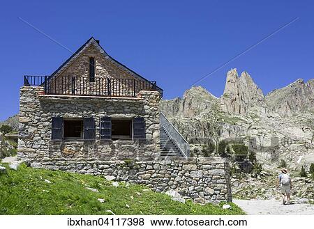 Refugi d'Amitges and the peaks of Agulles d'Amitges, Espot, Catalonia, Spain, Europe View Large Photo Image Stock Photo - Refugi d'Amitges and the peaks of Agulles d'Amitges, Espot, Catalonia, Spain, Europe. Fotosearch