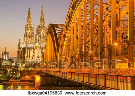 Rhine, Cologne Cathedral, Hohenzollern Bridge, Cologne, North Rhine-Westphalia, Germany, Europe View Large Photo Image Stock Image - Rhine, Cologne Cathedral, Hohenzollern Bridge, Cologne, North Rhine-Westphalia, Germany, Europe. Fotosearch