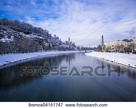 River Salzach in winter, Salzburg, Austria, Europe View Large Photo Image Stock Photo - River Salzach in winter, Salzburg, Austria, Europe. Fotosearch