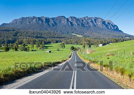 Road leading to Cradle Mountain, Sheffield, Tasmania, Australia, Oceania View Large Photo Image Stock Photograph - Road leading to Cradle Mountain, Sheffield, Tasmania, Australia, Oceania. Fotosearch