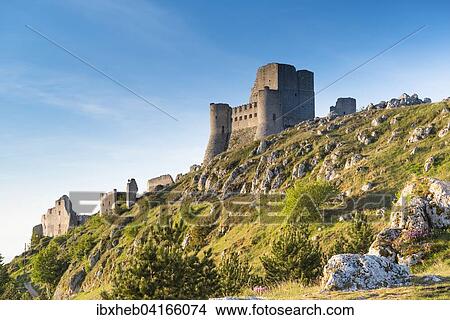 Rocca di Calascio, Abruzzo, Italy, Europe View Large Photo Image Picture - Rocca di Calascio, Abruzzo, Italy, Europe. Fotosearch