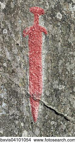 Picture - Rock engraving, Bronze age 1800-500 B. C., Himmelstalund, Sweden, Europe. Fotosearch