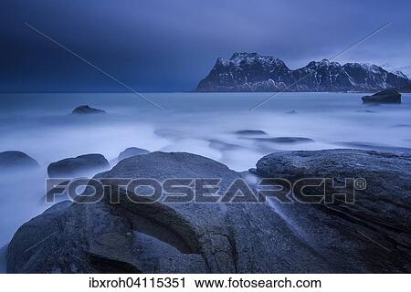 Rocks on the beach of Uttakleiv, Lofoten, Norway, Europe View Large Photo Image Stock Image - Rocks on the beach of Uttakleiv, Lofoten, Norway, Europe. Fotosearch
