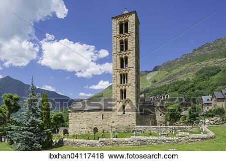 Stock Photo - Romanesque church of Sant Climent de Taull, Unesco World Heritage Site, Vall de Boi, Taull, Catalonia, Spain, Europe. Fotosearch